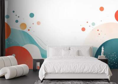 Soft pastel watercolor creates a serene backdrop, blending modern flair with minimalistic design elements. Wall mural