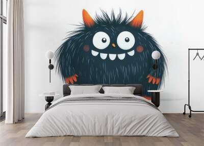 Whimsical monster illustration embodies playful spirit, perfect for projects that spark creativity and joy. Wall mural