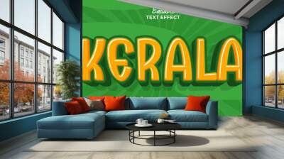 editable text effect - India republic day style theme Wall mural