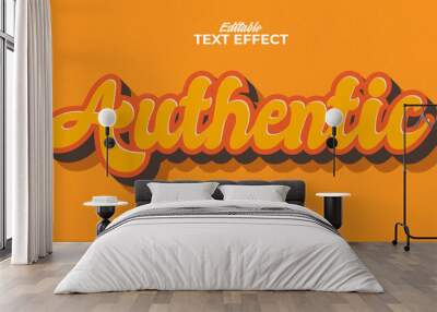 editable text style effect - retro text style theme Wall mural