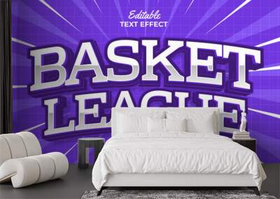 Editable text style effect - sports text effects style illustration Wall mural