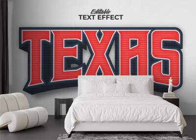 editable text style effect - texas retro text style theme Wall mural