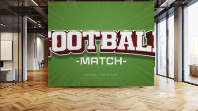 football typography premium editable text effect Wall mural