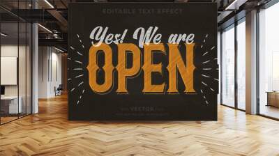 Sign typography chalkboard premium editable text effect Wall mural