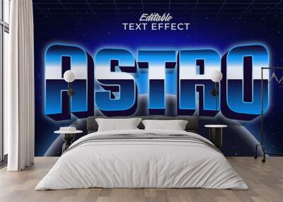 Space Game text effect editable retro futuristic text style Wall mural