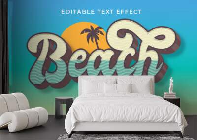 summer beach editable text effect concept Wall mural