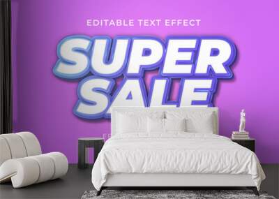 super sale editable text effect concept Wall mural