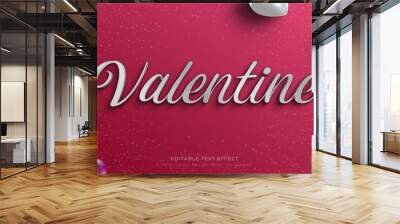 valentine typography premium editable text effect Wall mural