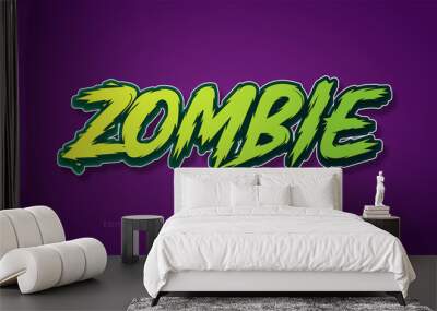 zombie editable text effect Wall mural