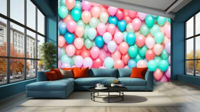 colorful balloons background Wall mural