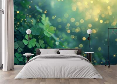 leaves and bokeh Wall mural