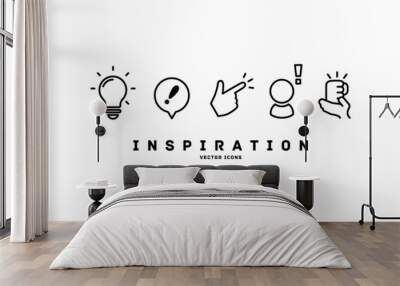 Inspirational icon set / imagination / Inspiration Wall mural