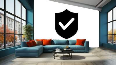 Security motif vector illustration silhouette icon Wall mural