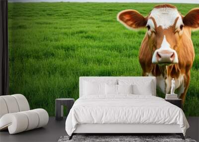 Taurus nurturer, green fields, earthy tones, calm stability, steady presence Wall mural