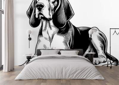 Hound dog vector illustration  Wall mural