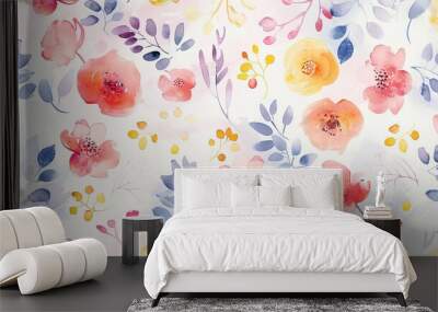 Floral wallpaper pattern Wall mural