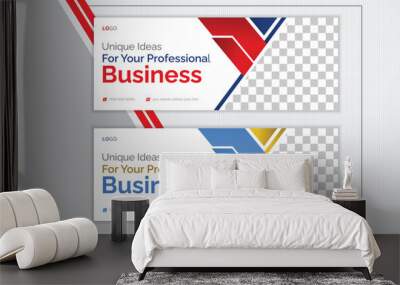 Creative web banner design template Wall mural