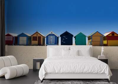 Australia tour to Brighton Beach bathing boxes Wall mural