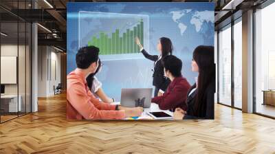 business global meeting and presentation Wall mural