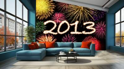 fireworks new year background Wall mural