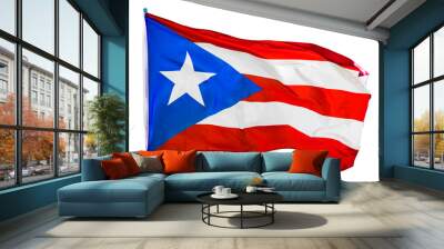 Puerto Rico flag waving in the studio Wall mural