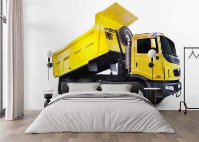 Yellow Dump Truck Wall mural