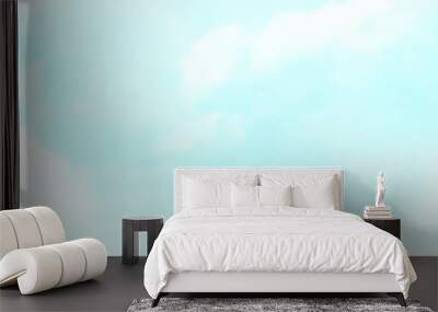 Blue sky and clouds, hand painted abstract watercolor background, vector illustration Wall mural