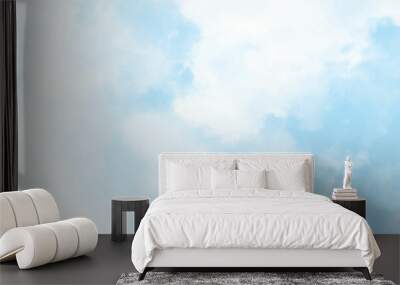 blue sky background with white clouds. panorama Wall mural