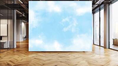 Blue sky with white cloud. The summer heaven is colorful clearing day Good weather and beautiful nature in the morning. Wall mural