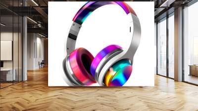 headphones music isolated on transparent background headphones Bluetooth Wall mural