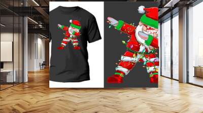 christmas t shirt design. Wall mural