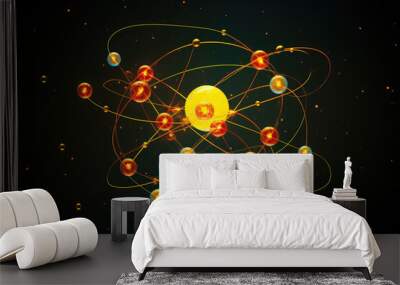 Molecular atom. Quantum Physics Wall mural