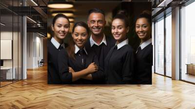 Portrait of professional service staff Wall mural