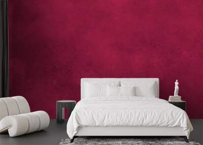 Dark red magenta concrete paper texture background, banner panorama view vintage wall Wall mural