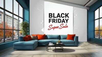 Colorful Black Friday Super Sale Illustration Wall mural