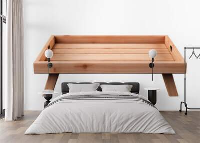 Wooden Bed Tray. Isolated on transparent background. Wall mural