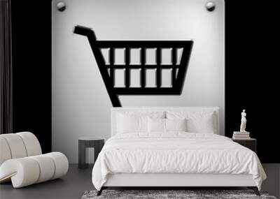 icon, shopping cart, button, e-buy,  illustration Wall mural