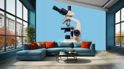 Microscope isolated on white background. Wall mural