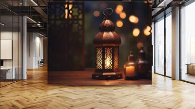 Ramadan Kareem, greeting background with Arabic lantern. Ramadan Kareem islamic festival. Wall mural