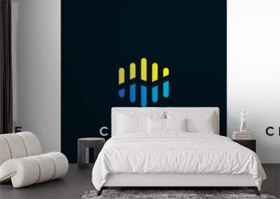 financial growth logo design vector Wall mural