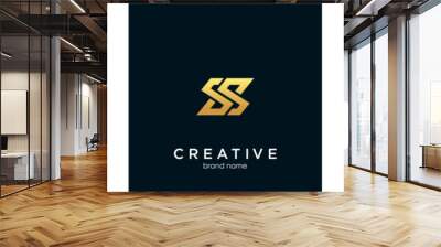 letter s ss logo design Wall mural