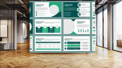 Modern presentation slide templates. Infographic elements template set for web, print, annual report brochure, business flyer leaflet marketing and advertising template. Vector Illustration. Wall mural