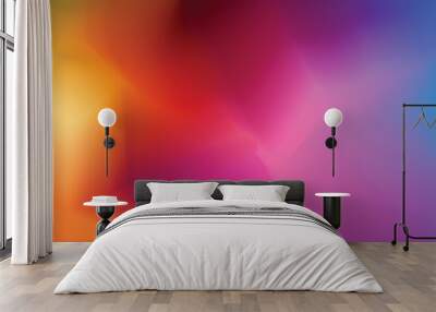 abstract background with elegant blue, red, yellow,  and red  Wall mural