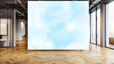 Sky blue background. Sky cloud clear. Blue sky horizon background with clouds. Vector illustration. Wall mural