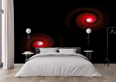 Celestial red swirls Wall mural