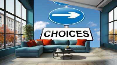 Choices concept. Wall mural