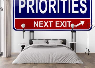 Priorities concept. Wall mural