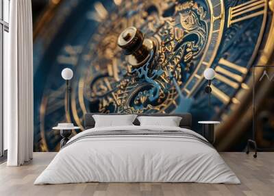 Close close-up of clock face Wall mural