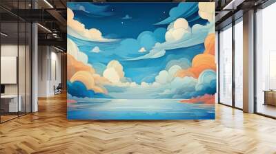 sea and sky Wall mural