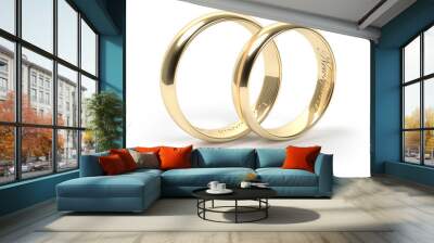 Wedding rings, engraved Wall mural